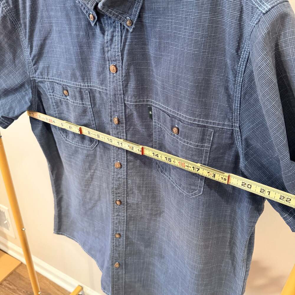 G.H. Bass & Co. Men's Short Sleeve Dark Blue Woven Shirt - Picture 7 of 8